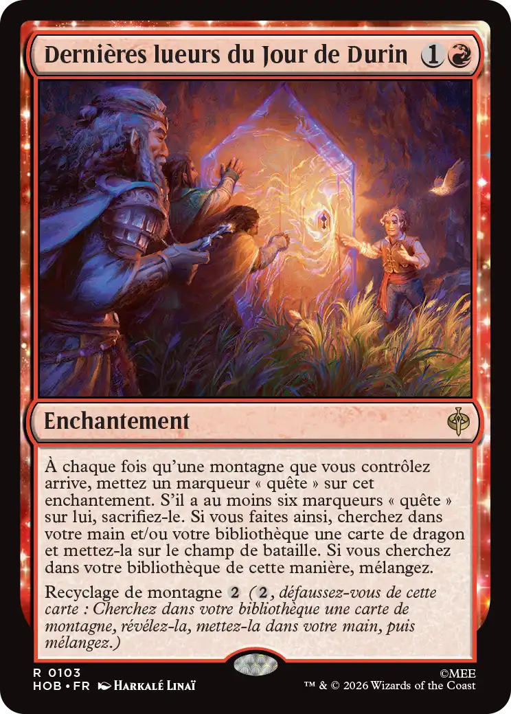 Dernières lueurs du Jour de Durin
