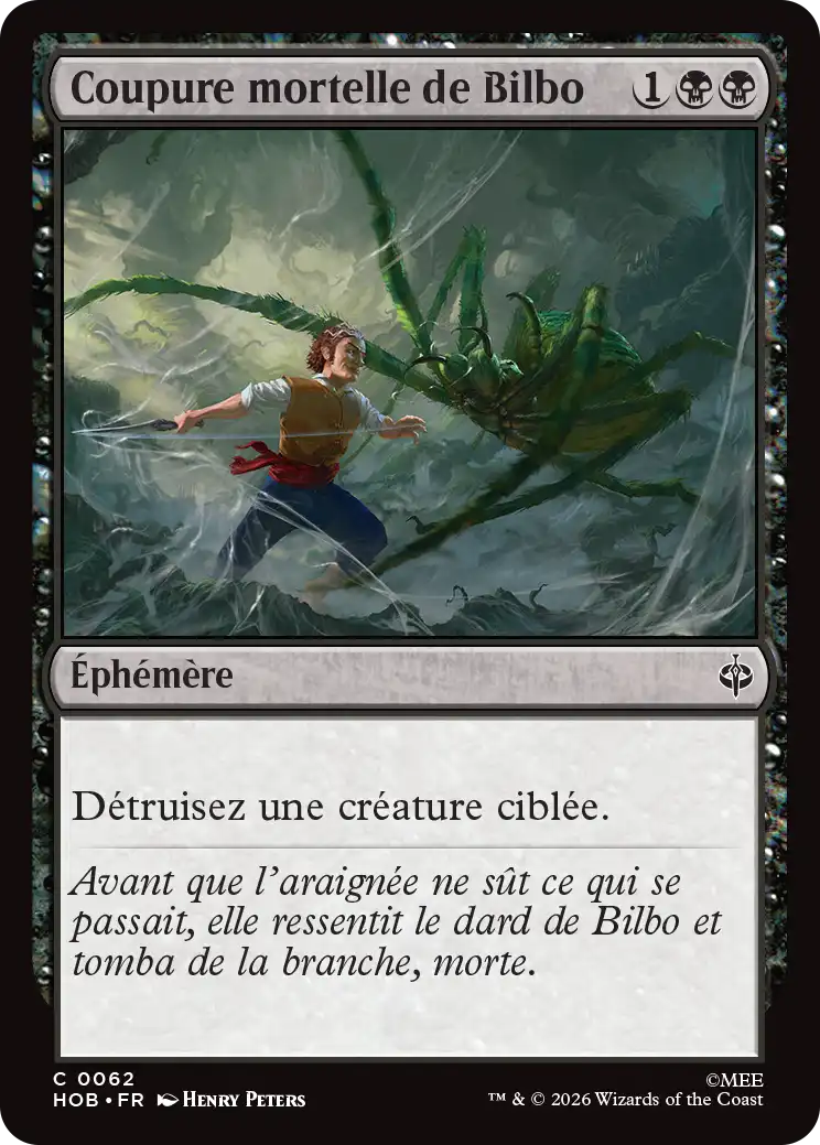 Coupure mortelle de Bilbo
