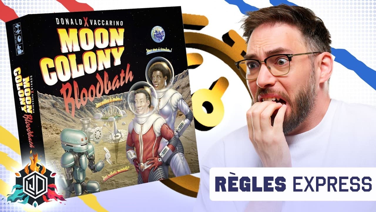 Moon Colony Bloodbath Regles Express en 9 min : survivre sur la Lune ? Impossible !