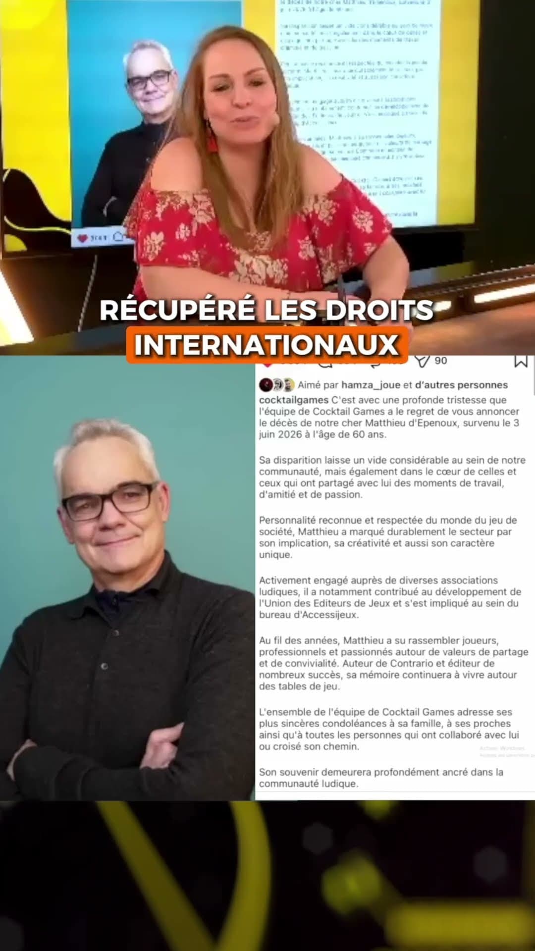 Un grand monsieur : Matthieu d'Epenoux 🕊️😞 #hommage #cocktailgames #ljdshow