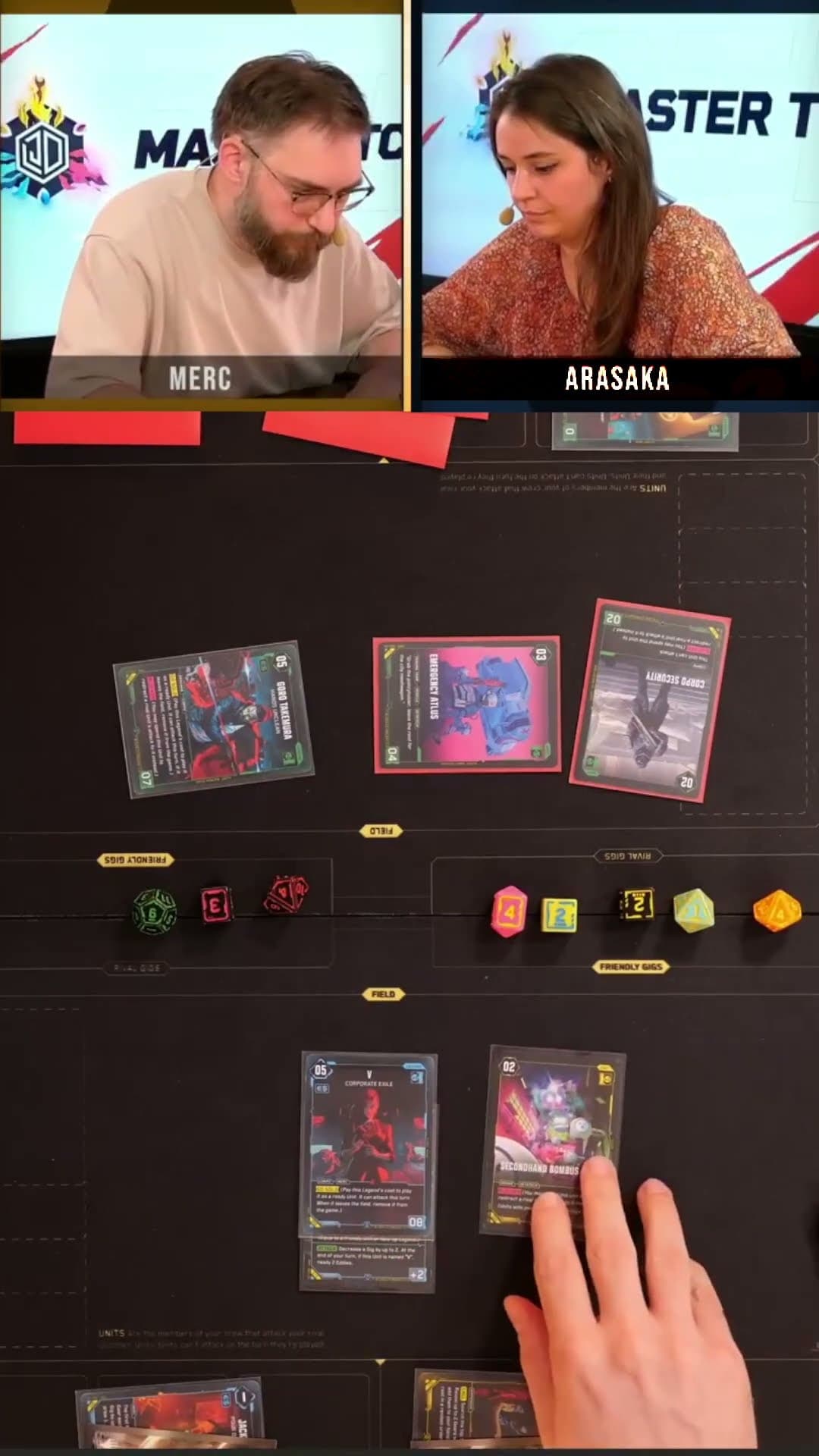 T'attaques pas MES DÉS ?! 🤔🎲 #mastertcg #cyberpunktcg #bestof #tcg #lesjoueursdudimanche