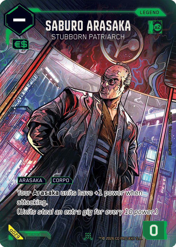 Carte Saburo Arasaka — Cyberpunk TCG