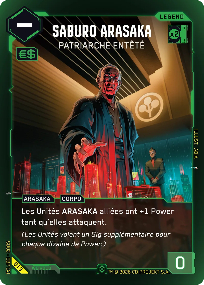 Saburo Arasaka, Stubborn Patriarch